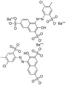 tribarium bis[4-[(5-chloro-4-methyl-2-sulphonatophenyl)azo]-3-hydroxynaphthalene-2,7-disulphonate] Structure