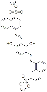 4-[[2,6-Dihydroxy-3-[(7-sulfo-1-naphthalenyl)azo]phenyl]azo]-1-naphthalenesulfonic acid disodium salt Structure