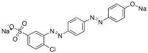 4-Chloro-3-[[4-[[4-(sodiooxy)phenyl]azo]phenyl]azo]benzenesulfonic acid sodium salt Structure