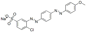 4-Chloro-3-[[4-[(4-methoxyphenyl)azo]phenyl]azo]benzenesulfonic acid sodium salt 结构式
