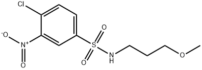 4-chloro-N-(3-methoxypropyl)-3-nitrobenzenesulphonamide 结构式