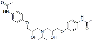 N,N'-[[(1-methylethyl)imino]bis[(2-hydroxy-3,1-propanediyl)oxy-4,1-phenylene]]bisacetamide 结构式