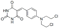 5-[[4-[bis(2-chloroethyl)amino]phenyl]methylidene]-1,3-diazinane-2,4,6 -trione Structure