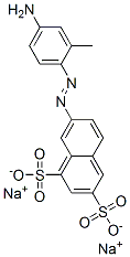 7-[(4-amino-o-tolyl)azo]naphthalene-1,3-disulphonic acid, sodium salt Structure