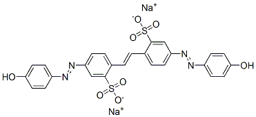 4,4'-bis[(4-hydroxyphenyl)azo]stilbene-2,2'-disulphonic acid, sodium salt 结构式