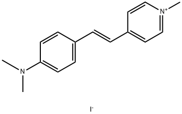 反-4-[4-(二甲氨基)苯乙烯基]-1-碘化甲基吡啶 结构式