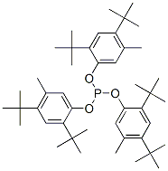 TRIS-(2,4-DI-TERT-BUTYL-5-METHYL-PHENYL)PHOSPHITE 结构式