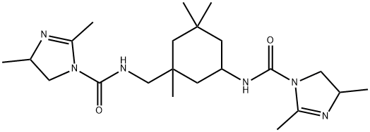 N-[3-[[[(4,5-dihydro-2,4-dimethyl-1H-imidazol-1-yl)carbonyl]amino]methyl]-3,5,5-trimethylcyclohexyl]-4,5-dihydro-2,4-dimethyl-1H-imidazole-1-carboxamide 结构式