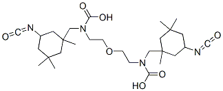 oxydiethylene bis[[(5-isocyanato-1,3,3-trimethylcyclohexyl)methyl]carbamate] 结构式