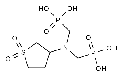 [[[(Tetrahydrothiophene 1,1-dioxide)-3-yl]imino]bis(methylene)]bisphosphonic acid Structure