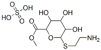 methyl 6-(2-aminoethylsulfanyl)-3,4,5-trihydroxy-oxane-2-carboxylate, sulfuric acid Structure