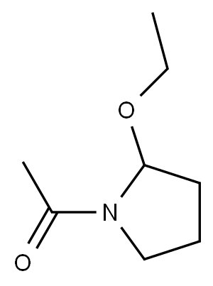 Pyrrolidine, 1-acetyl-2-ethoxy- (9CI) Structure