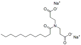 sodium N-(2-carboxyethyl)-N-(1-oxododecyl)-beta-alaninate 结构式