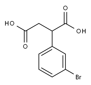 (3-溴苯基)琥珀酸 结构式