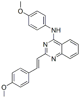 N-(4-methoxyphenyl)-2-[2-(4-methoxyphenyl)ethenyl]quinazolin-4-amine 结构式