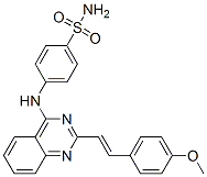 4-[[2-[2-(4-methoxyphenyl)ethenyl]quinazolin-4-yl]amino]benzenesulfona mide Structure