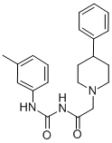 1-Piperidineacetamide, N-(((3-methylphenyl)amino)carbonyl)-4-phenyl- 结构式