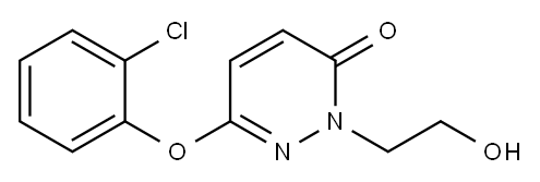 6-(2-chlorophenoxy)-2-(2-hydroxyethyl)pyridazin-3-one 结构式