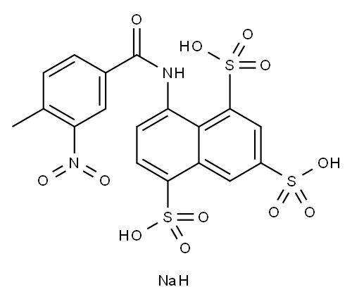 trisodium 8-[(4-methyl-3-nitrobenzoyl)amino]naphthalene-1,3,5-trisulphonate 结构式