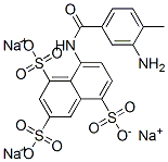 trisodium 8-[(3-amino-4-methylbenzoyl)amino]naphthalene-1,3,5-trisulphonate Structure