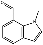 1-甲基-1H-吲哚-7-甲醛 结构式