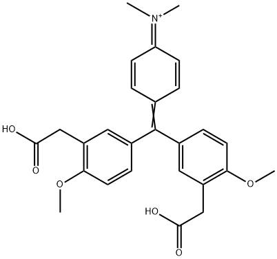 [4-[bis[3-(carboxymethyl)-4-methoxyphenyl]methylene]-2,5-cyclohexadien-1-ylidene]dimethylammonium|