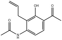N1-(4-ACETYL-2-ALLYL-3-HYDROXYPHENYL)ACETAMIDE 结构式