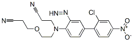 3-[[4-(2-chloro-4-nitro-phenyl)diazenylphenyl]-[2-(2-cyanoethoxy)ethyl]amino]propanenitrile Structure