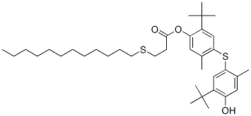 2-(1,1-dimethylethyl)-4-[[5-(1,1-dimethylethyl)-4-hydroxy-2-methylphenyl]thio]-5-methylphenyl 3-(dodecylthio)propionate|
