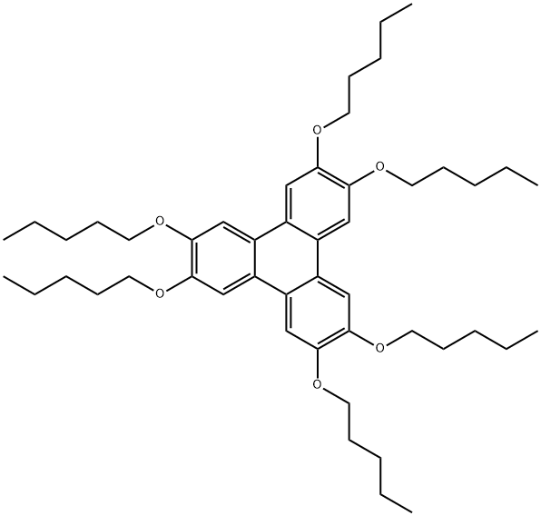 2,3,6,7,10,11-HEXAKIS(PENTYLOXY)TRIPHENYLENE Structure