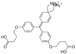 [4-[bis[4-(3-carboxypropoxy)phenyl]methylene]cyclohexa-2,5-dien-1-ylidene]dimethylammonium 结构式