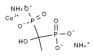 cobalt(2+) diammonium (1-hydroxyethylidene)bisphosphonate 结构式