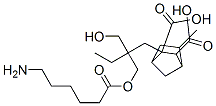 2-[2-[[(6-amino-1-oxohexyl)oxy]methyl]-2-(hydroxymethyl)butyl] hydrogen 5-methylbicyclo[2.2.1]heptane-2,3-dicarboxylate Structure