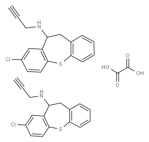 10,11-Dihydro-8-chloro-N-2-propynyldibenzo(b,f)thiepin-10-amine ethane dioate (2:1) 结构式