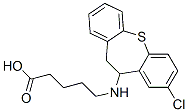 10-[(4-Carboxybutyl)amino]-8-chloro-10,11-dihydrodibenzo[b,f]thiepin 结构式
