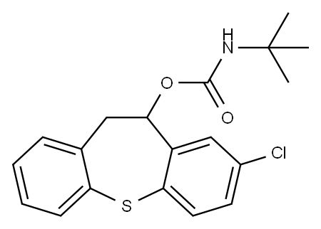 8-Chloro-10-[(tert-butylamino)carbonyloxy]-10,11-dihydrodibenzo[b,f]thiepin 结构式