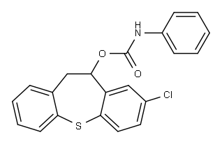 Dibenzo(b,f)thiepin-10-ol, 10,11-dihydro-8-chloro-, phenylcarbamate Structure