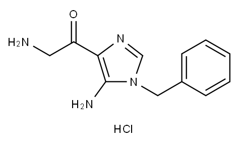 2-氨基-1-[5-氨基-1-(苯基甲基)-1H-咪唑-4-基]乙酮 结构式