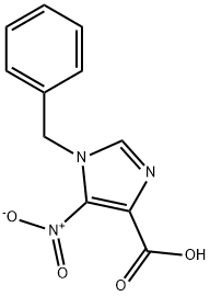 5-硝基-1-(苯基甲基)-1H-咪唑-4-羧酸, 69195-96-6, 结构式