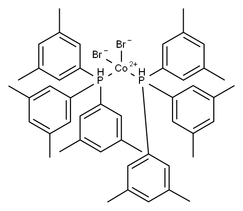 dibromobis[tris(3,5-dimethylphenyl)phosphine]cobalt 结构式