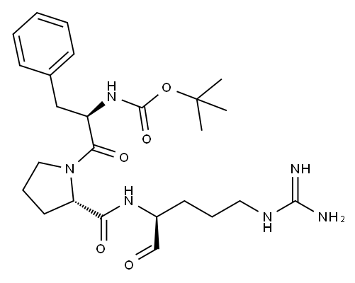 tert-butyloxycarbonyl-phenylalanyl-prolyl-arginal 结构式