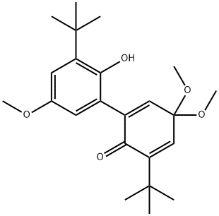 2-(2-hydroxy-5-methoxy-3-tert-butyl-phenyl)-4,4-dimethoxy-6-tert-butyl -cyclohexa-2,5-dien-1-one 结构式