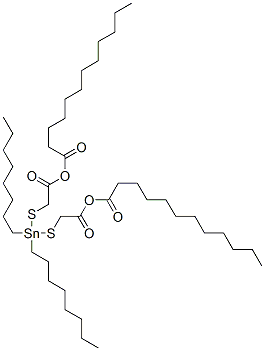 Dioctylbis[[2-(lauroyloxy)-2-oxoethyl]thio]stannane Structure