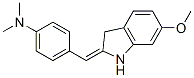 4-[(6-Methoxy-1H-indol-2(3H)-ylidene)methyl]-N,N-dimethylaniline 结构式