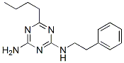 4-Butyl-N'-phenethyl-1,3,5-triazine-2,6-diamine 结构式