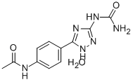 5-(4-Acetamidophenyl)-3-ureido-s-triazole hemihydrate Structure