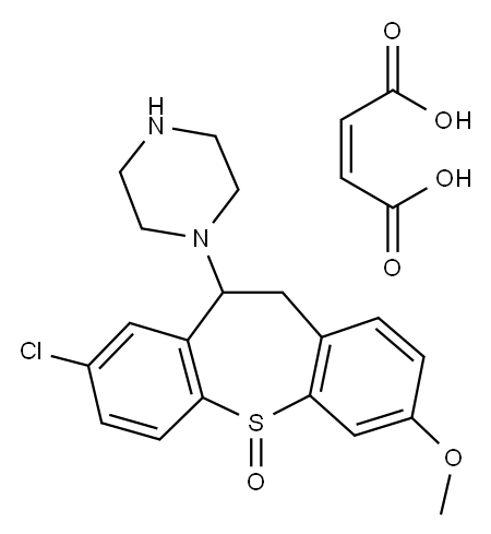 Piperazine, 1-(8-chloro-10,11-dihydro-3-methoxydibenzo(b,f)thiepin-10- yl)-, S-oxide, (Z)-2-butenedioate (1:1)|