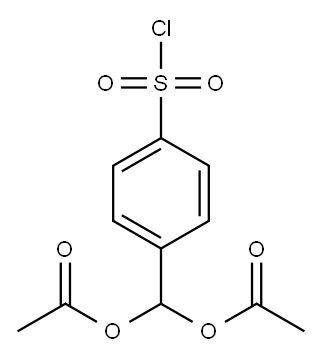 ACETIC ACID ACETOXY-(4-CHLOROSULFONYLPHENYL)METHYL ESTER 结构式