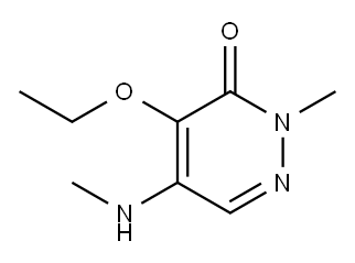 4-Ethoxy-2-methyl-5-methylamino-3(2H)-pyridazinone 结构式
