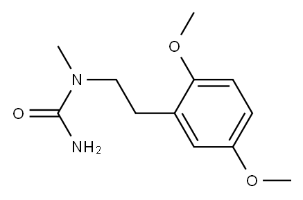 N-(2,5-Dimethoxyphenethyl)-N-methylurea 结构式
